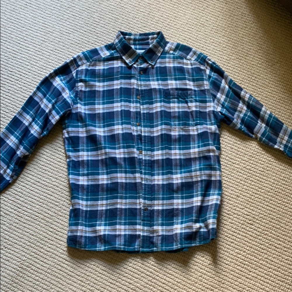 Men's Blue Plaid Shirt